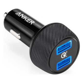 Anker Powerdrive Speed Car Charger 2xUSB-A with QC 3.0 Black (A2228H11)