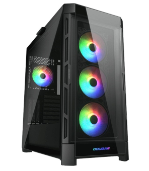 CC-COUGAR Case DUOFACE PRO RGB Tempered Glass MiddlePlus ATX Black (4x120mm ARGB fans preinstalled, 2 Front Panels)