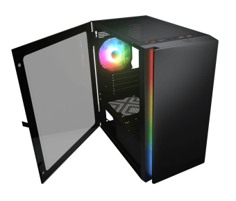 CC-COUGAR Case PURITY RGB Tempered Glass Mini, Micro ATX Black