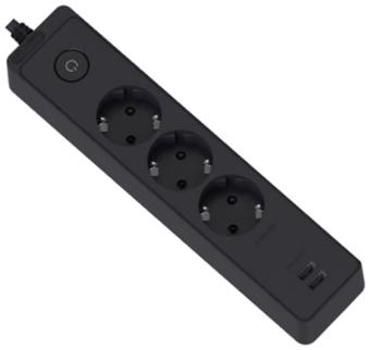 APC Socket ST943U1WA, 3 Outlets ,USB Type, 3m Cable, Black