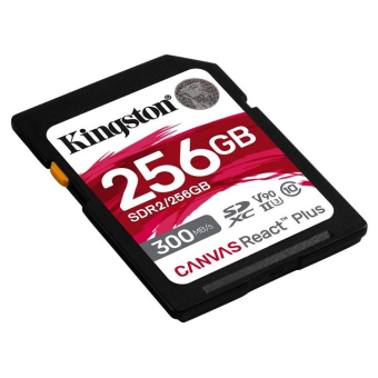 KINGSTON Memory Card Secure Digital Canvas React Plus SDR2/256GB, Class 10, UHS-II, U3, V90