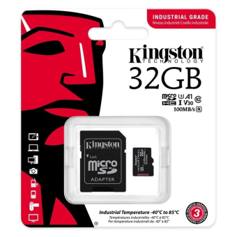 KINGSTON Memory Card Industrial microSD SDCIT2/32GB, UHS-I, U3, V30, A1