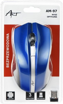 Art Optical Wireless Mouse USB AM-97 Blue