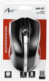 Art Optical Wireless Mouse USB AM-97 Βlack