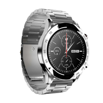 HiFuture FutureGo Pro Stainless Steel 46mm Αδιάβροχο Smartwatch με Παλμογράφο Ασημί (00177692)