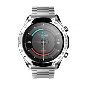 HiFuture FutureGo Pro Stainless Steel 46mm Αδιάβροχο Smartwatch με Παλμογράφο Ασημί (00177692)