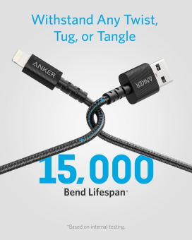 ANKER Cable Lightning MFI to USB-A 2.0 Powerline Select+ 1.8M Black