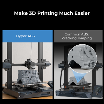 Creality Hyper ABS White 3D Printer Filament, High Speed high fluidity, 1 kg Spool1.75