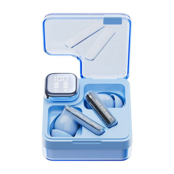 QCY Melobuds Neo Blue - TWS BT Earbuds with LED Display, Dual Connection, Anti-air calls 7h