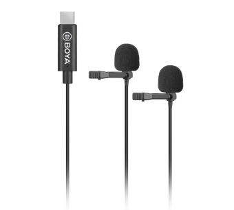 BOYA BY-M3D Dual Mic Lavalier microphone for USB TYPE-C devices