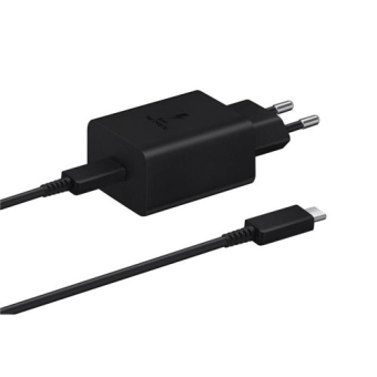 Φορτιστής Samsung Fast GaN Με Καλώδιο με Θύρα USB-C 45W Power Delivery Black (EP-T4510XBEGEU)