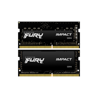 KINGSTON Memory KF426S15IBK2/16,FURY Impact DDR4 SODIMM, 2666MT/s, 16GB, Kit of 2