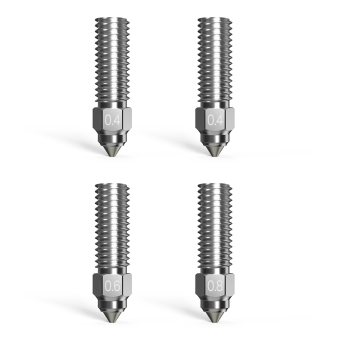 CREALITY High Flow Nozzle Kit x4 - K1, K1 Max, Ender-3 V3 KE 2x0.4 1x0.6 1x0.8 steel chrom. zirc.