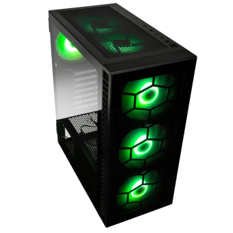 Kolink Observatory HF Plus Glass ARGB PWM Midi Tower Case - Black (with 6x120mm ARGB PWM Fans)