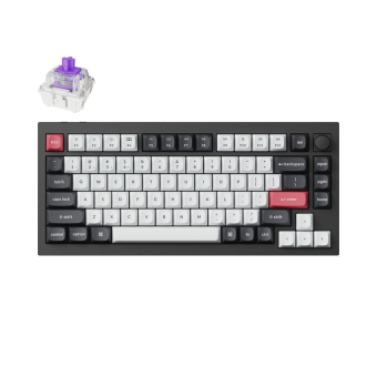 Keychron Q1 HE (Q1H-M1) QMK Wireless Custom Hall Effect Keyboard Purple Switch 75% US Layout