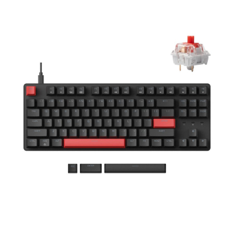 Lemokey X1 (X1-A1) QMK/VIA Wired Mechanical Keyboard TKL 80% Red Switch US Layout