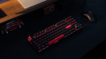 Lemokey X1 (X1-A1) QMK/VIA Wired Mechanical Keyboard TKL 80% Red Switch US Layout