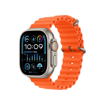 Apple Watch Ultra 2 GPS + Cellular 49mm Titanium Case with Orange Ocean Band