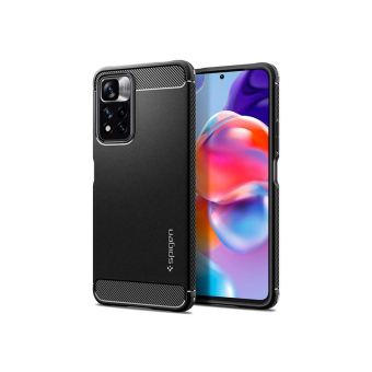 Θήκη Σιλικόνης Spigen Rugged Armor Xiaomi Redmi Note 11 Pro Plus/11i/Poco X4/Note 11 Pro 5G Black