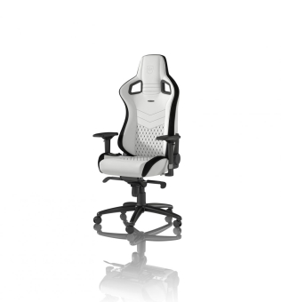 noblechairs EPIC Gaming Chair Breathable, 4D armrests, 60mm casters - black/white