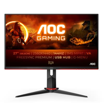 AOC Gaming Q27G2U/BK computer monitor 68.6 cm (27'') 2560 x 1440 pixels Quad HD LED Black