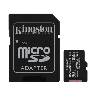 KINGSTON Memory Card MicroSD Canvas Select Plus SDCS2/128GB, Class 10, SD Adapter