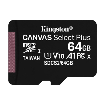 KINGSTON Memory Card MicroSD SDCS2/64GBSP, Class 10, no SD Adapter