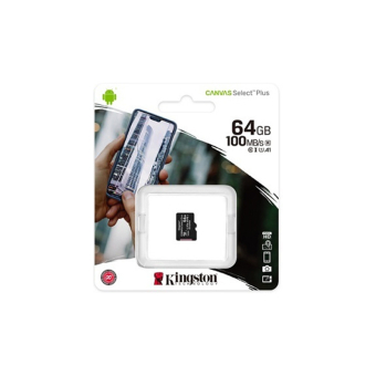 KINGSTON Memory Card MicroSD SDCS2/64GBSP, Class 10, no SD Adapter