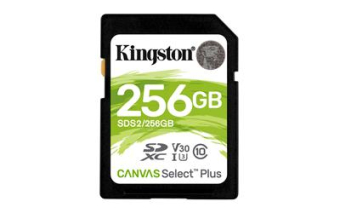 Kingston Technology Canvas Select Plus memory card 256 GB SDXC Class 10 UHS-I