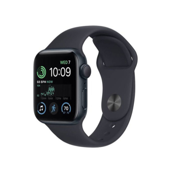 Apple Watch SE GPS 44mm Midnight Aluminium Case with Midnight Sport Band - Regular