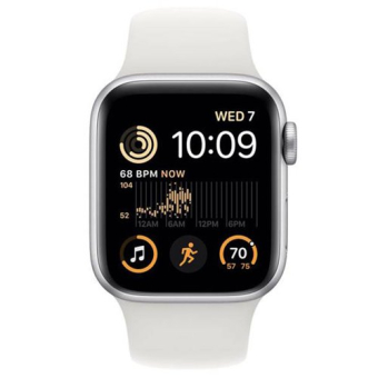 Apple Watch SE GPS 40mm Silver Aluminium Case with White Sport Band - Regular