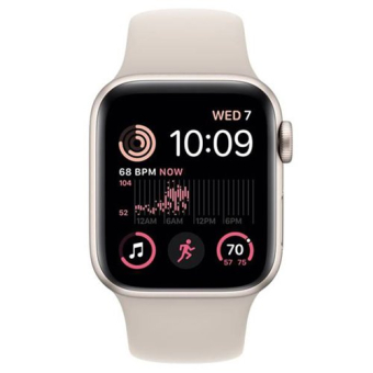 Apple Watch SE GPS 44mm Starlight Aluminium Case with Starlight Sport Band - Regular