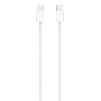 Apple Καλώδιο data / φόρτισης Braided USB C σε USB C Λευκό 1m (MQKJ3ZM/A)