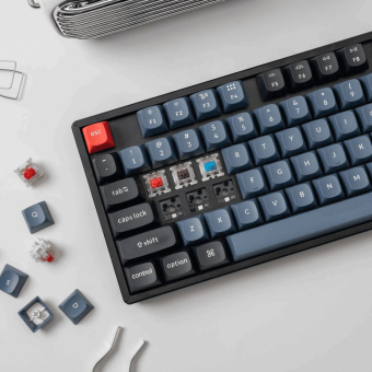 Keychron K8 Pro (K8P-J1) QMK/VIA Wireless Mechanical Keyboard-Red Switch (Hot-Swappable) 80% US Lay