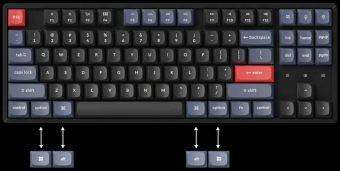 Keychron K8 Pro (K8P-J1) QMK/VIA Wireless Mechanical Keyboard-Red Switch (Hot-Swappable) 80% US Lay