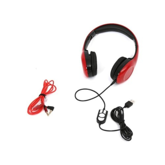 Platinet Freestyle FH4920 Omega Over Ear Headphones USB/3.5mm Red